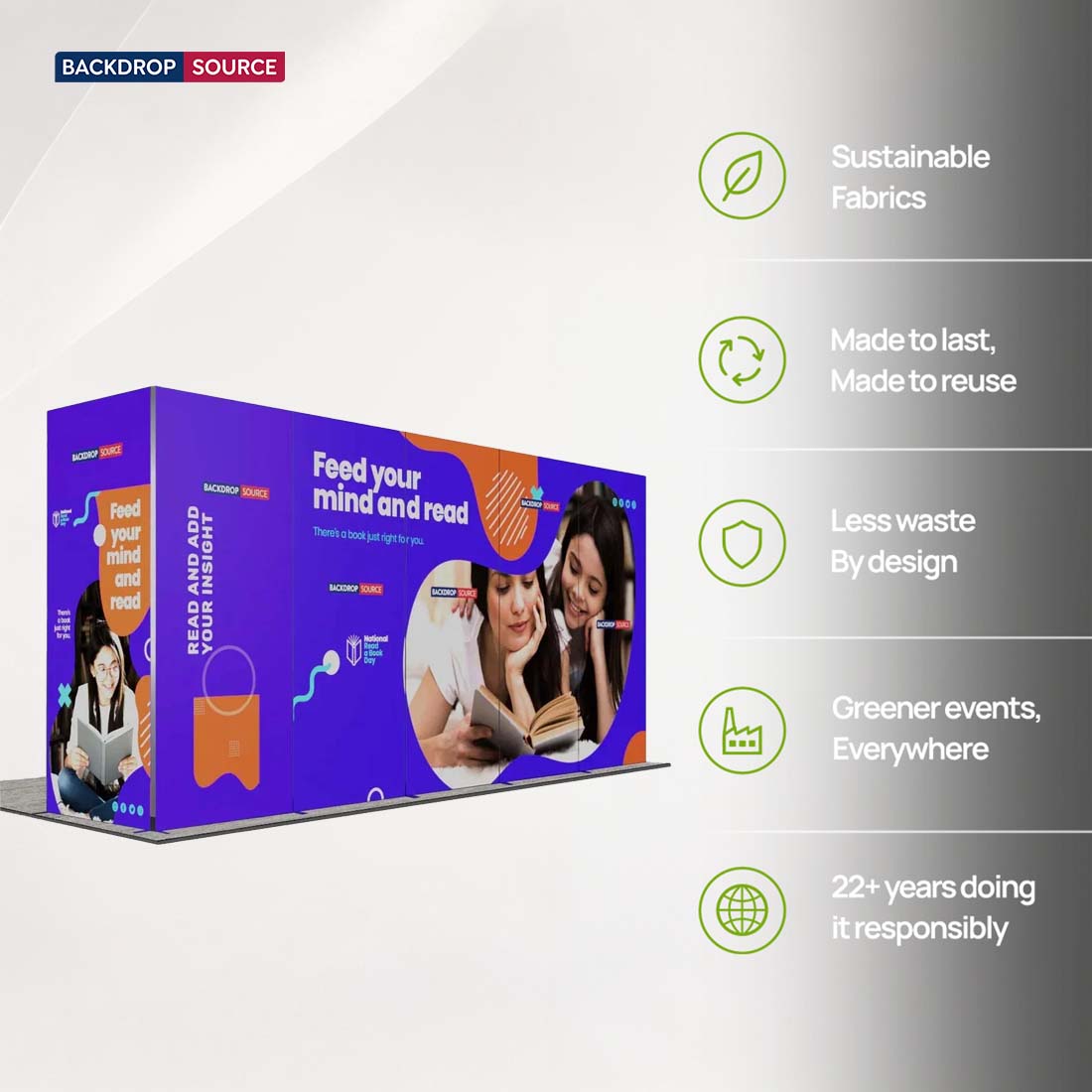 6m Folding SEG Booth Kit with L-Shape Return Walls