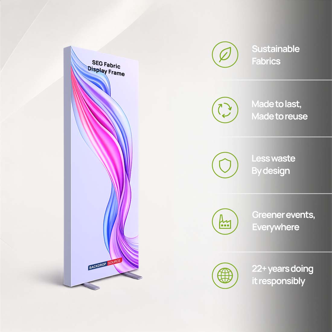 Non-Backlit 60mm Depth SEG Fabric Display Frame – Aluminum Profile