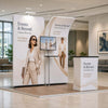 3x3m Booth Kit with Curved & Tall Straight Walls, Counter & TV