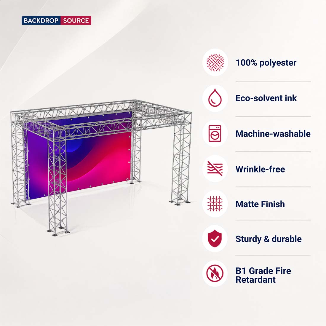 Bannières pour structure autoportante personnalisées