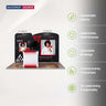 Kit de stand 3x3m avec murs droits et inclinés, comptoir et support TV