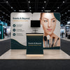 3x3m Straight Wall Booth Kit with Counter & TV Mount
