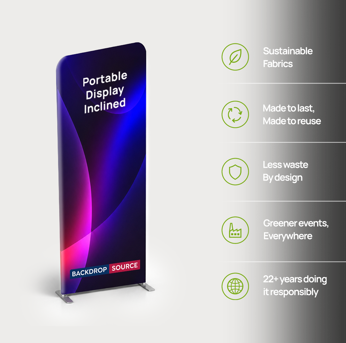 Portable Exhibit Display - Tilted