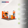 3m Wide Premium Modular Exhibition Booth Kit with TV Display