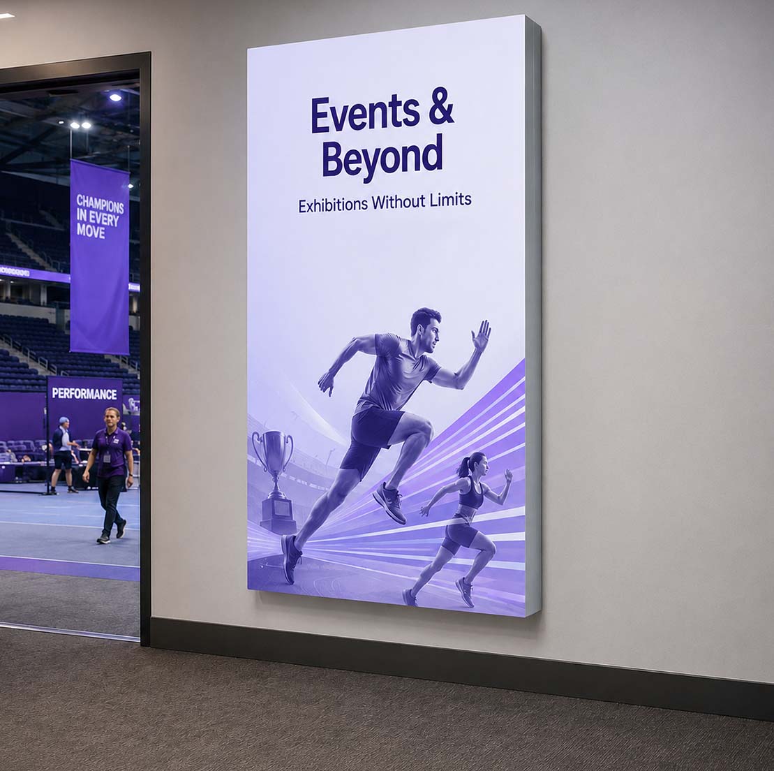 Non-Backlit Wall-Mounted SEG Fabric display - 40mm Depth
