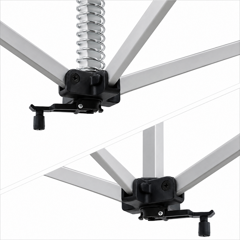Tente événementielle en tissu 3 m x 3 m avec comptoir pliant