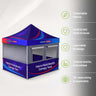 Tente pliante de stand alimentaire en tissu 3 m x 3 m