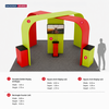6x6m Booth Kit with S-Curve Display, Square Arches & 4 Counters