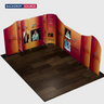 Mur de stand en tissu magnétique 5x5 m avec 10 panneaux