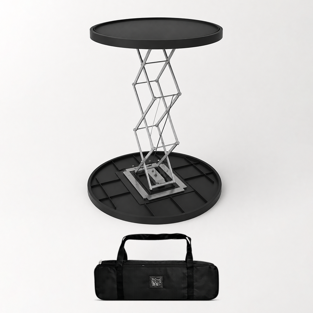 Comptoir pliable ovale en tissu rétroéclairé