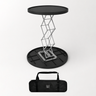 Comptoir pliable ovale en tissu rétroéclairé