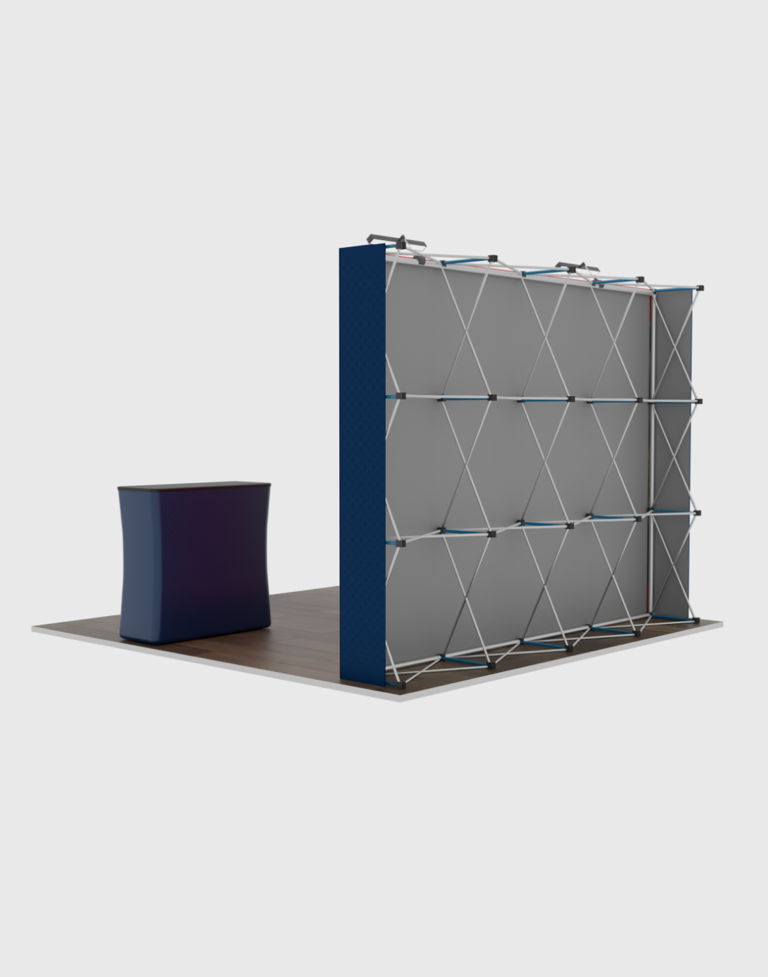 Kit d'exposition pliable droit 3 m x 3 m Pro 3-en-1 avec éclairage Illume