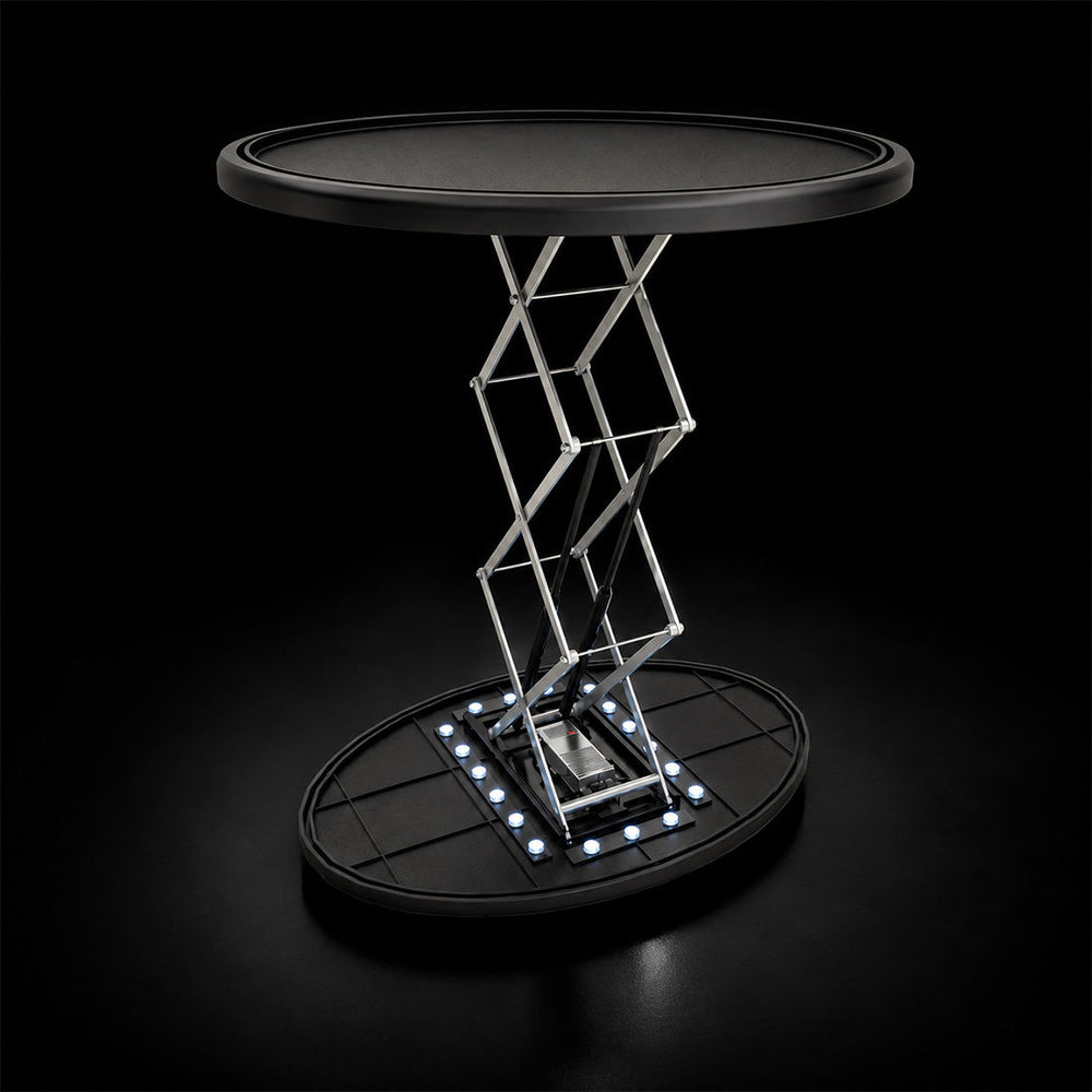 Comptoir pliable ovale en tissu rétroéclairé