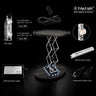 Comptoir pliable ovale en tissu rétroéclairé