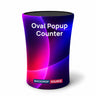 Comptoir pliable ovale en tissu rétroéclairé