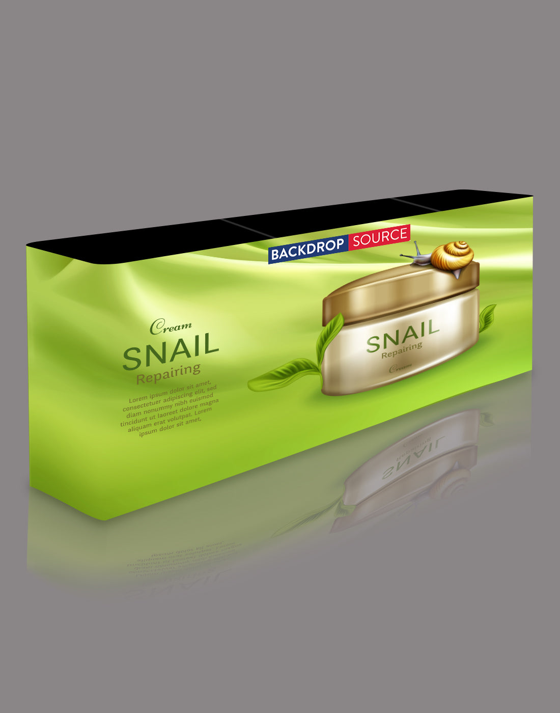 Afficheur de comptoir à LED en tissu rétroéclairé - 3m W