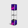 Square Portable Aluminum Spiral Tower Display - 5 Layer Shelves