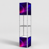 Square Portable Aluminum Spiral Tower Display - 5 Layer Shelves