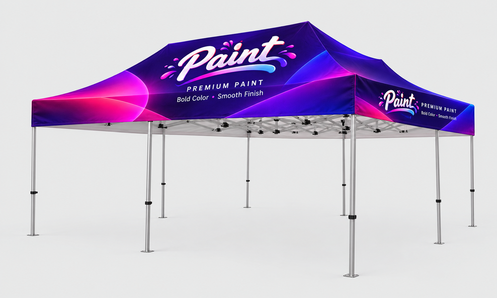 Tente publicitaire – 6m x 6m