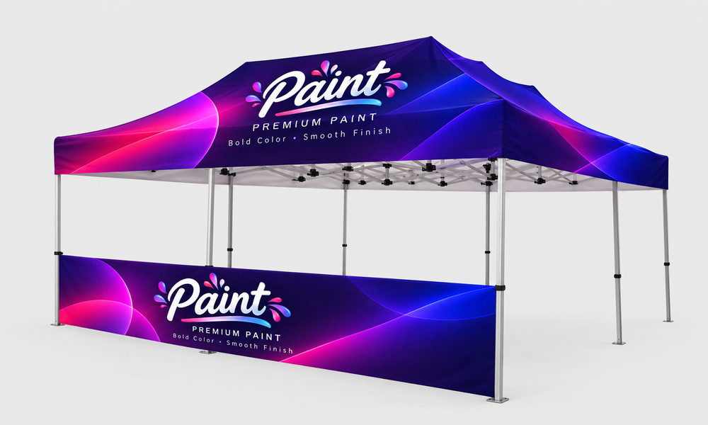 Tente publicitaire – 6m x 6m