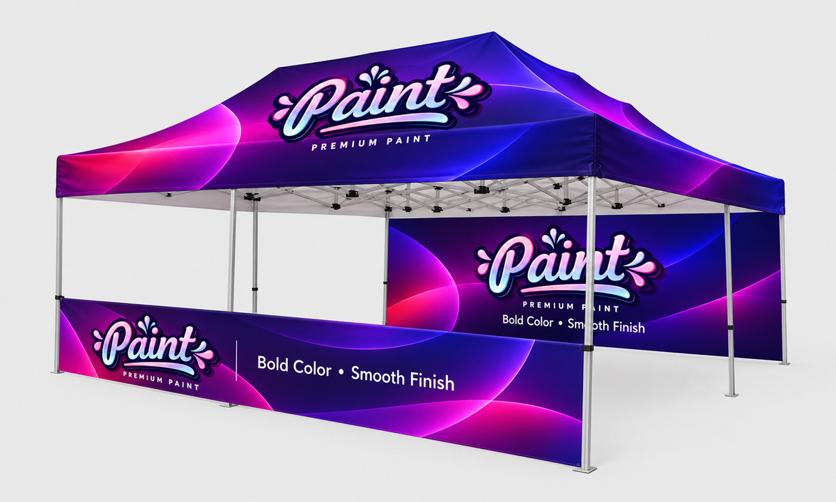 Tente publicitaire – 6m x 6m