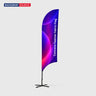 Drapeau en forme de plume concave