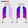 Drapeau en forme de plume concave
