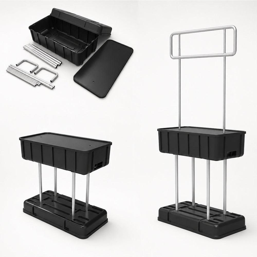 Mallette de podium en tissu convertible avec panneau d'en-tête