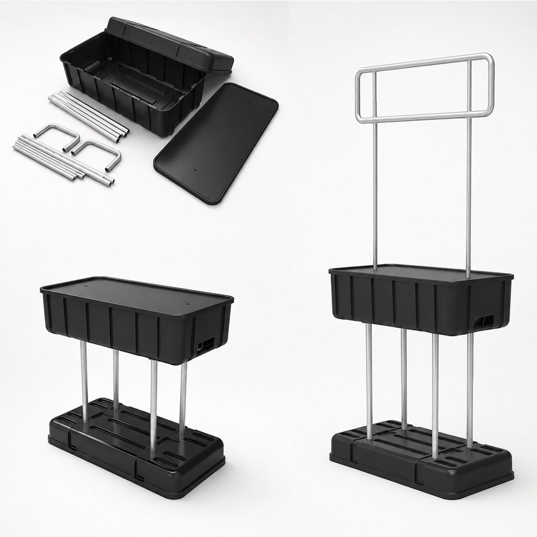 Mallette de podium en tissu convertible avec panneau d'en-tête