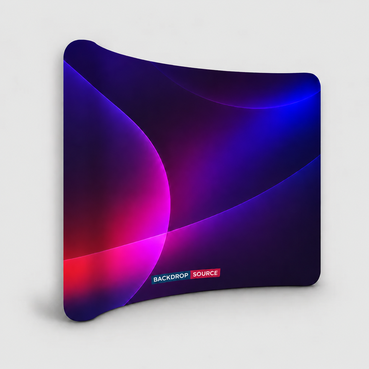 Curved Tension Portable Media Wall