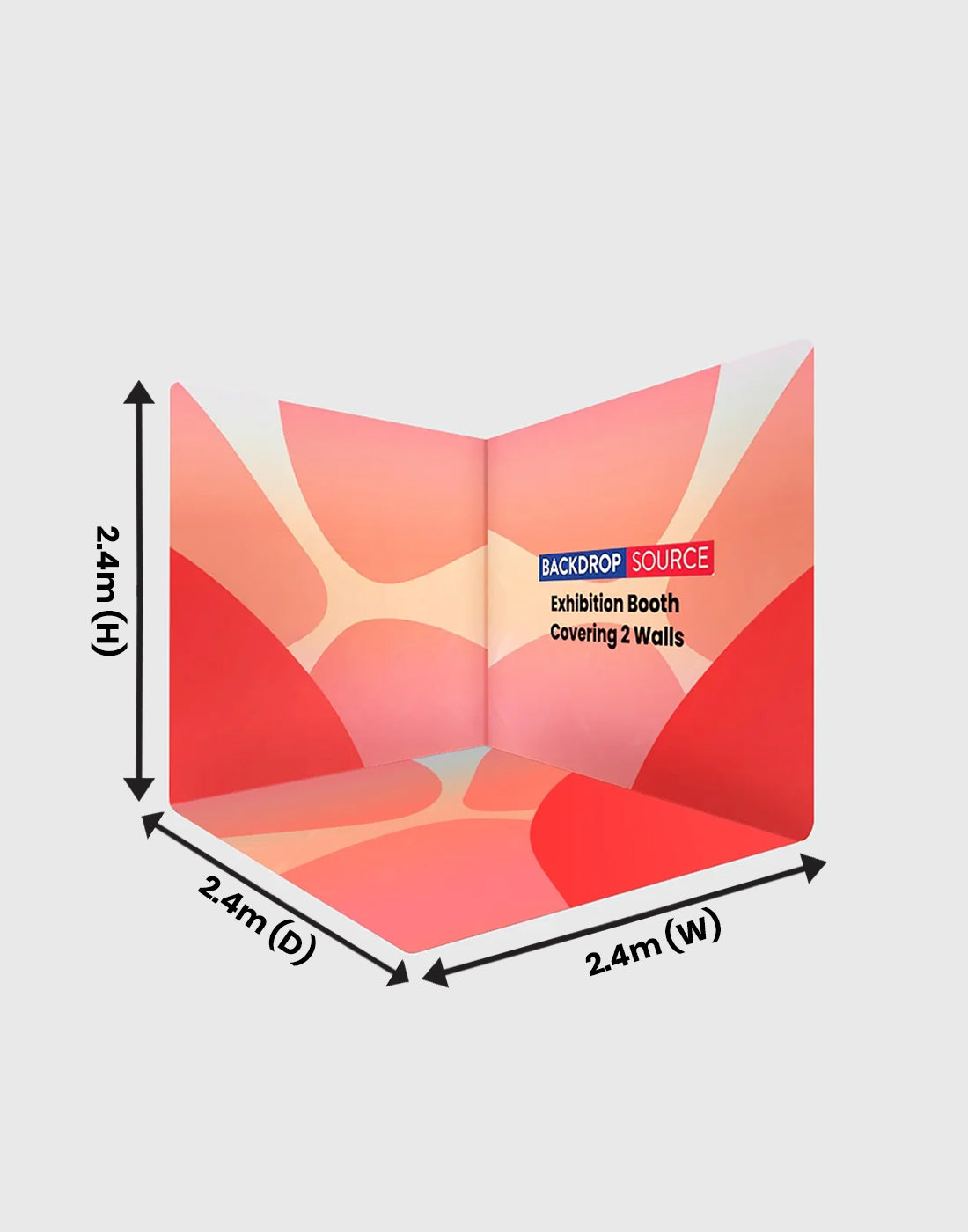 Stand d'exposition imprimé sur mesure (couvre 2 murs)