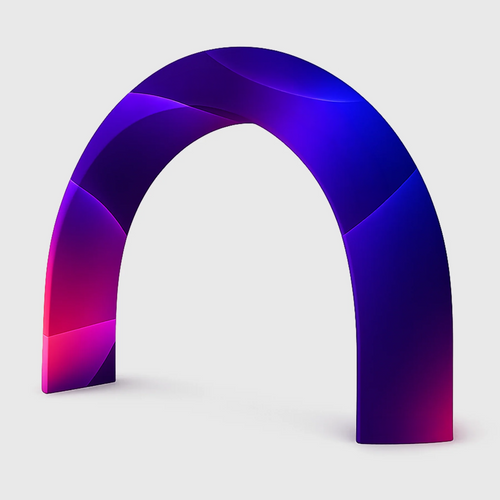 3D Triangular Prism Tension Fabric Arch