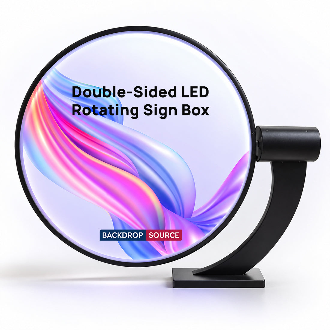 Caisson lumineux rotatif LED double face
