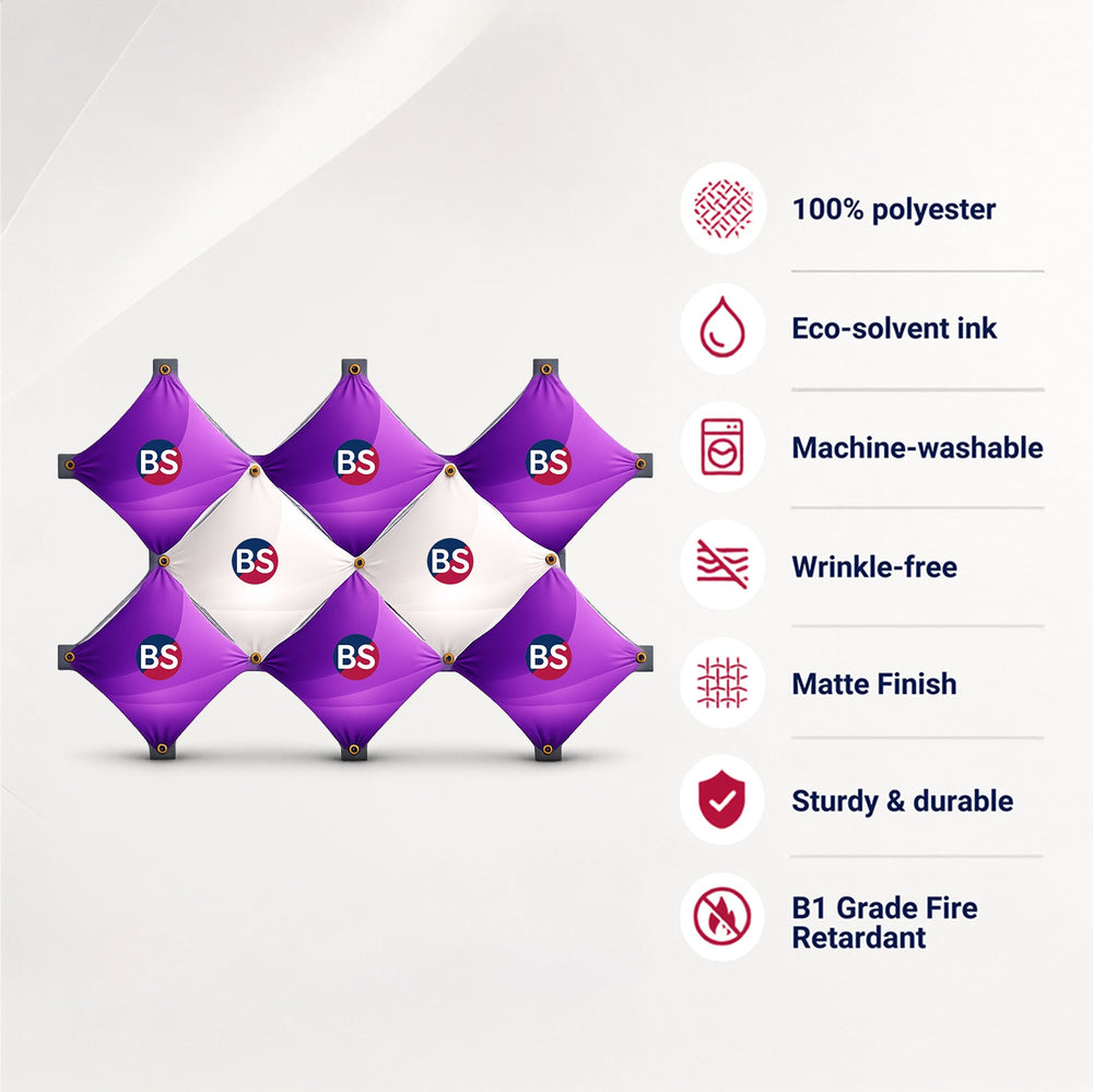 Présentoir pliable en tissu Double X GeoMetrix