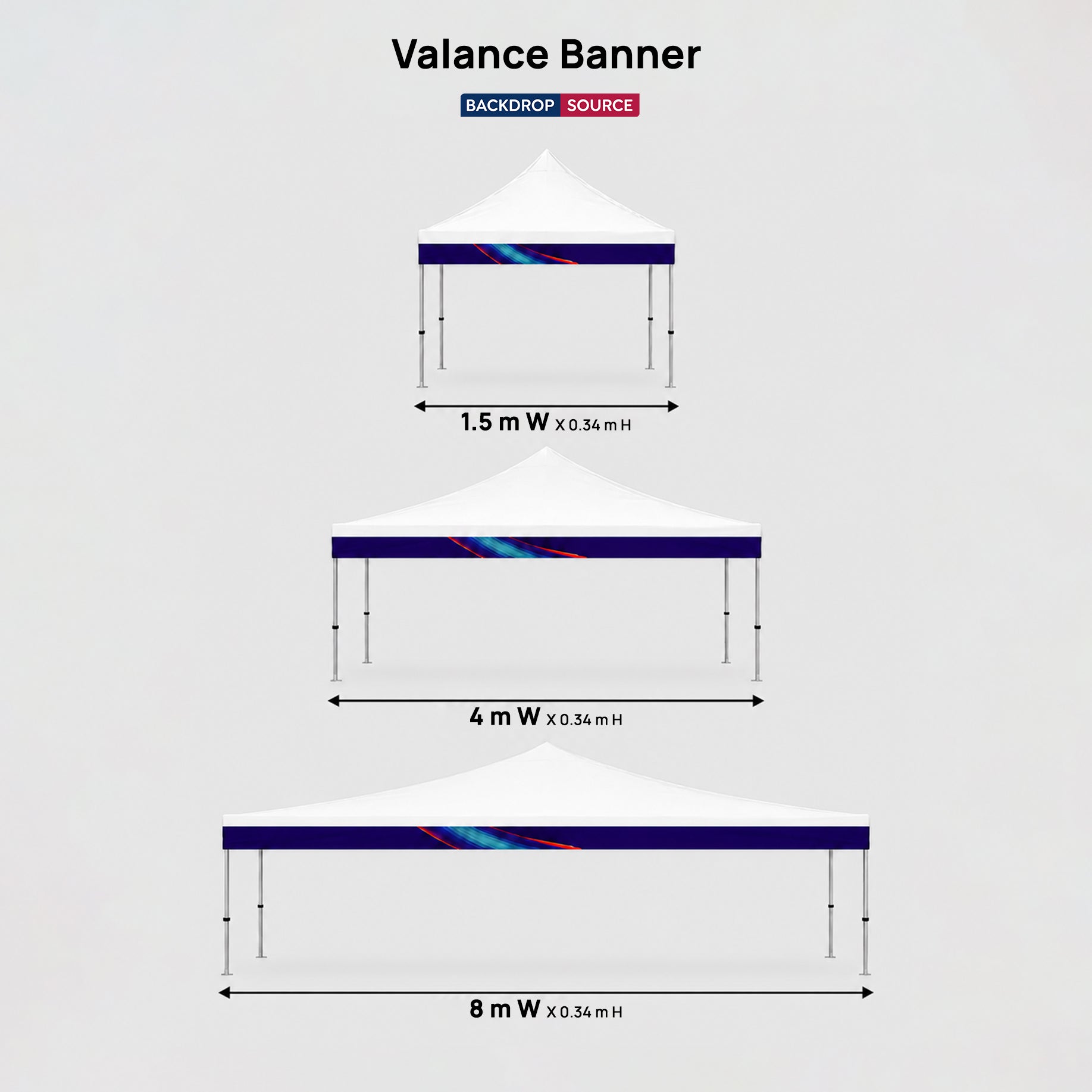 Fabric Canopy Tent Valance Banner Regular price