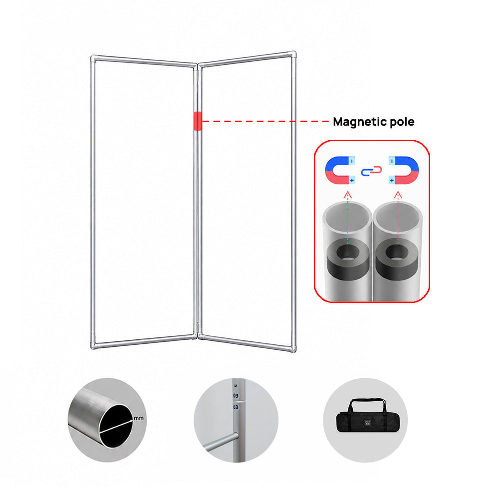 Paravent magnétique en tissu – 2 panneaux
