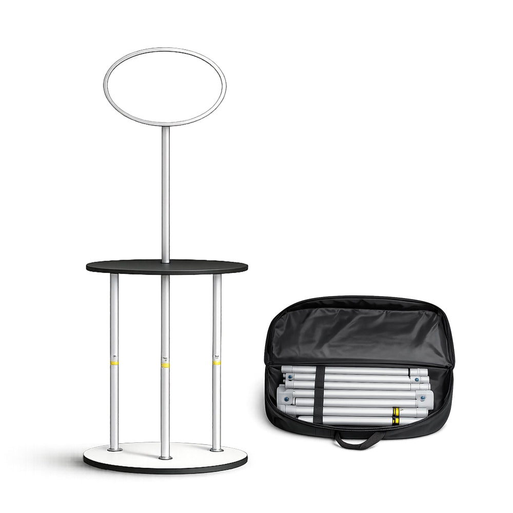Comptoir ovale en tissu avec panneau supérieur