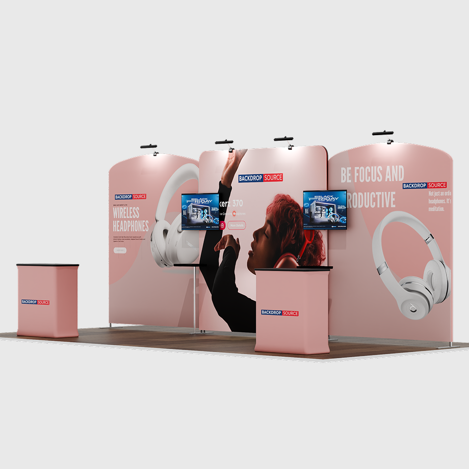 Présentoir d'exposition portable 6m x 3m - Modèle 10
