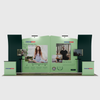 6x3m Booth Kit with Inclined & Curved Walls, 2 Counters & TVs