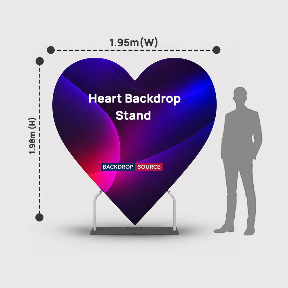 Toile de fond en forme de cœur