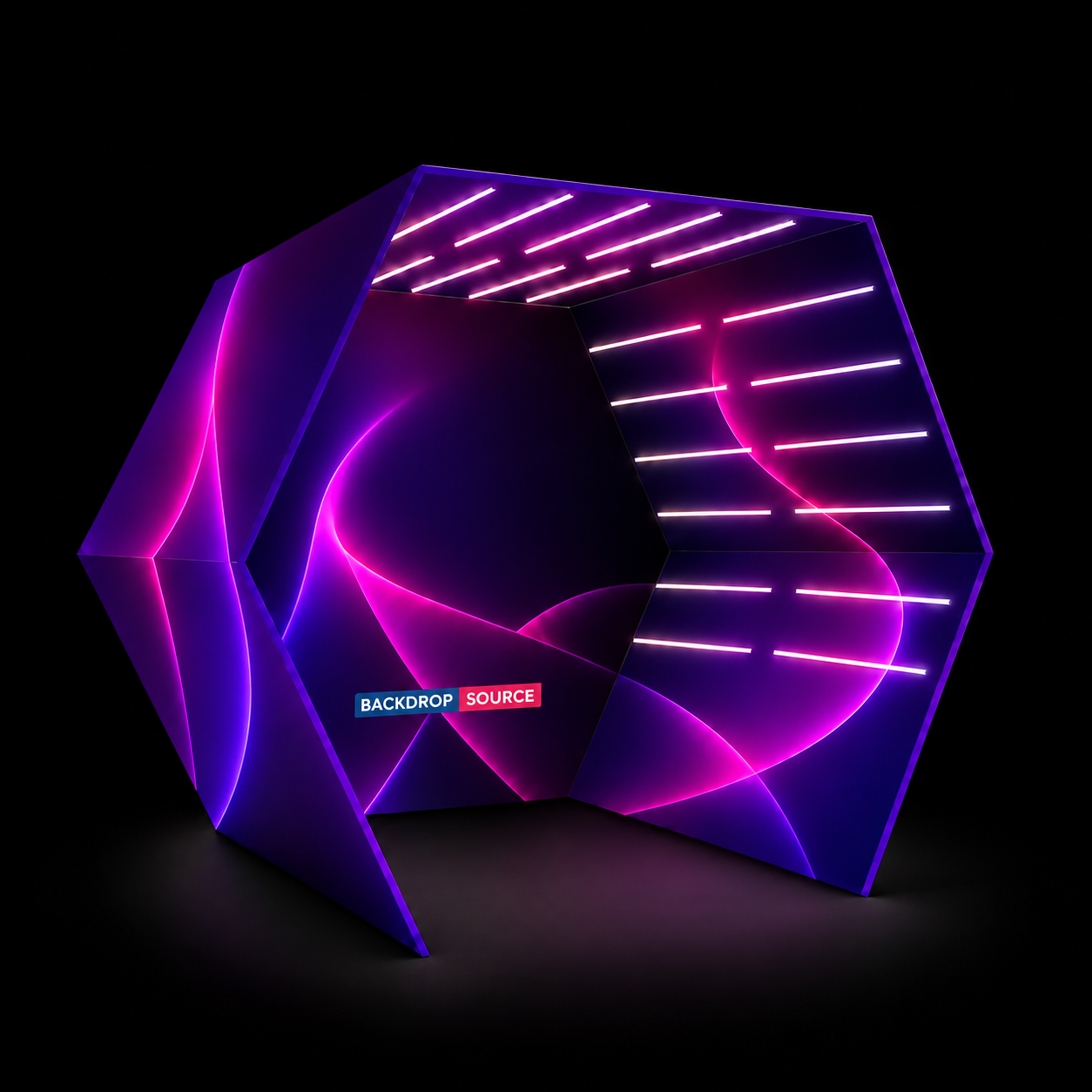 Hexagonal Vogue Booth Enclosure