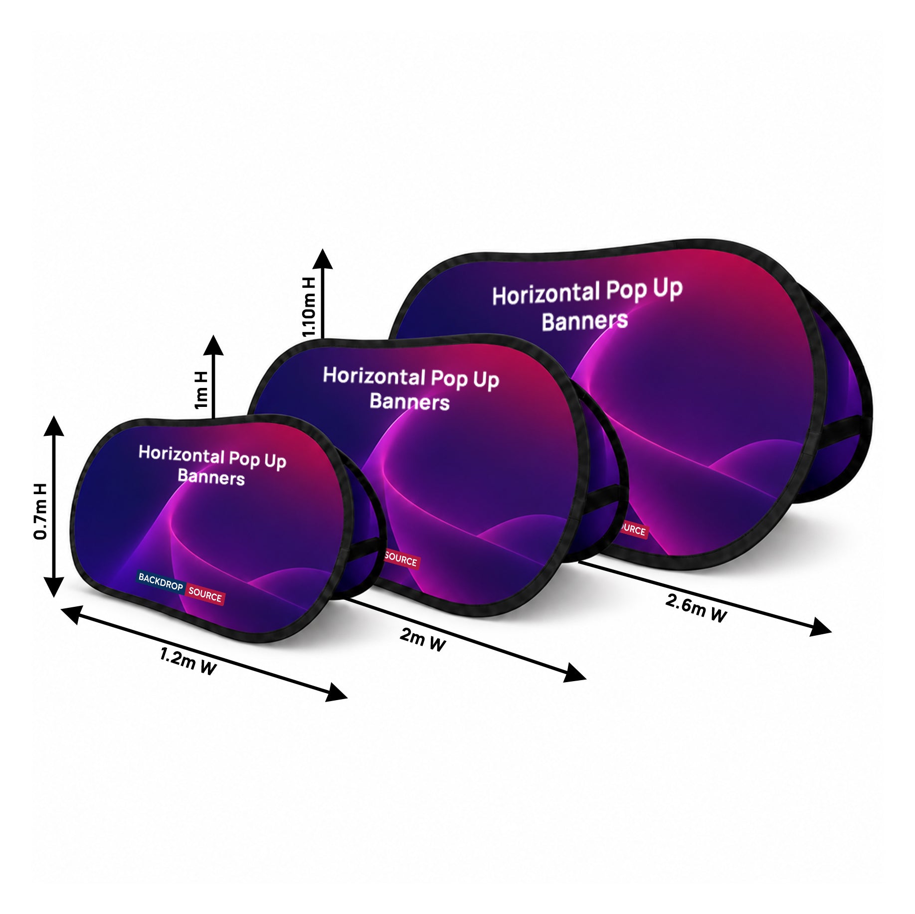 Horizontal Pop Up Banners ( Double Side Printed)