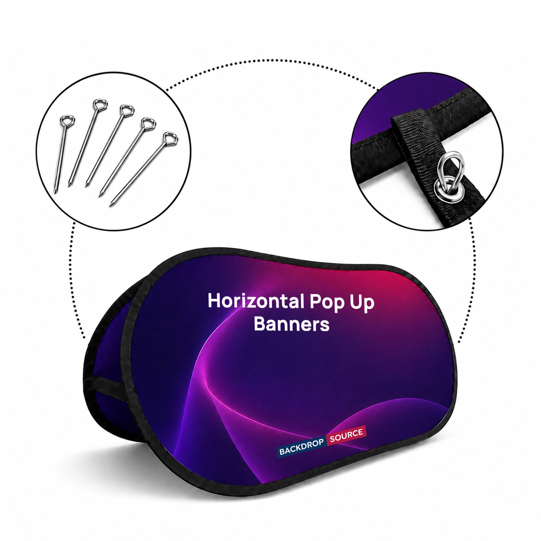 Horizontal Pop Up Banners ( Double Side Printed)