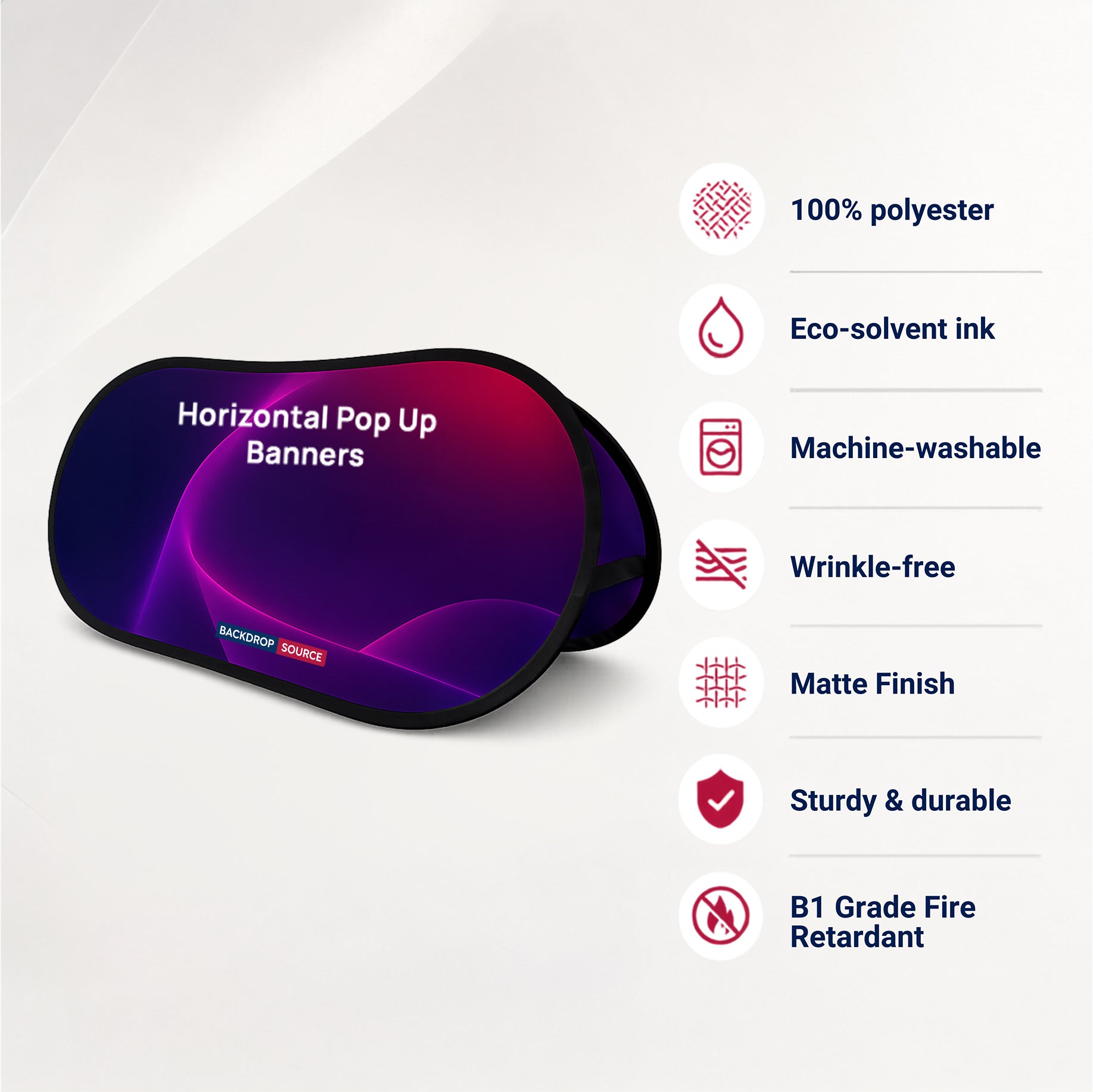 Horizontal Pop Up Banners ( Double Side Printed)