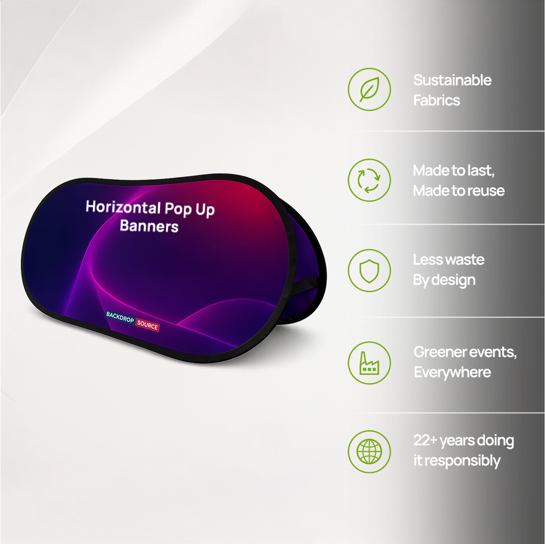 Horizontal Pop Up Banners ( Double Side Printed)
