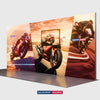 6x3m Backlit SEG Lightbox Booth Kit with 6m Wall & TV Mount