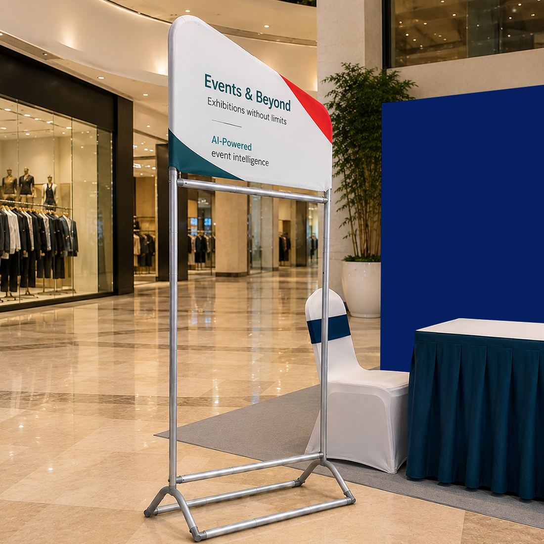 Mur de vêtements incliné