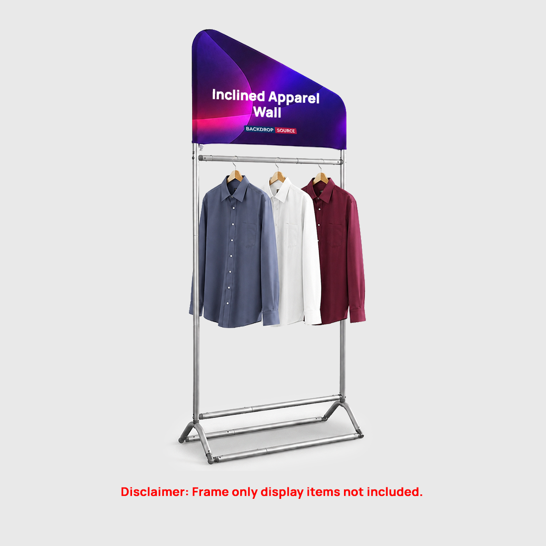 Mur de vêtements incliné