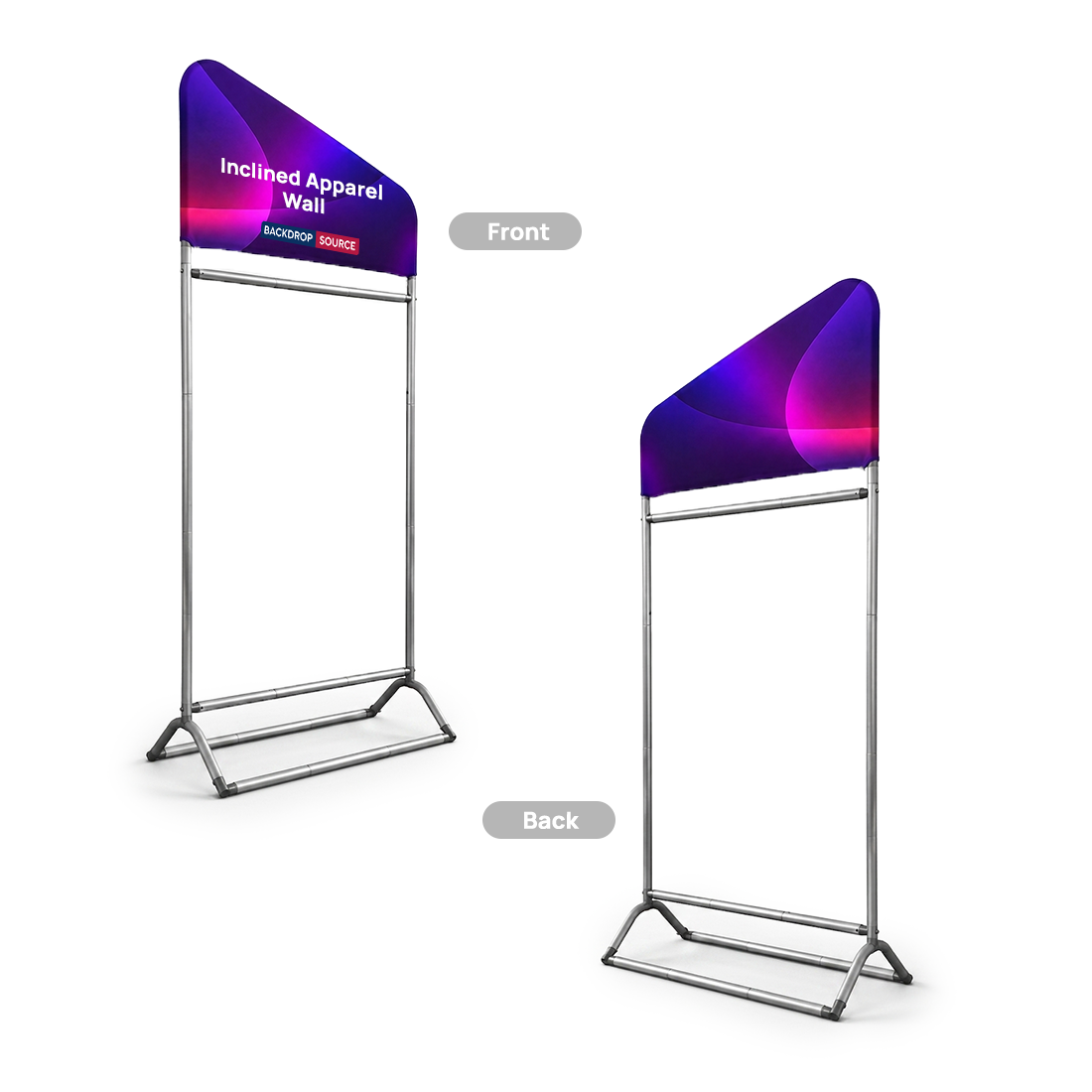 Mur de vêtements incliné