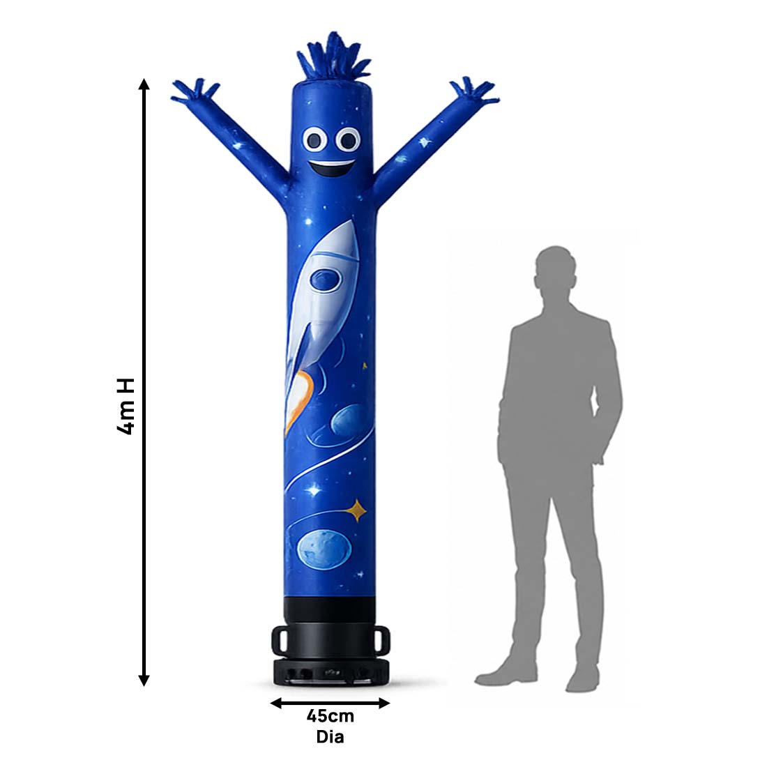 Homme tube gonflable avec alimentation en air constante